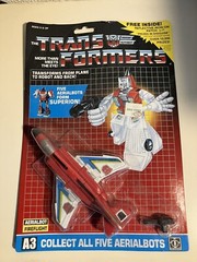 Transformers G1 Aerial Bots Fireflight Original Opened Card W/ Weapon