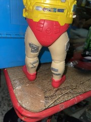 Playmates TMNT Krang Android Body Action Figure 1991 Beige Red Vintage