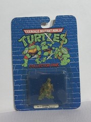 TMNT Leonardo #2 Combat Position Collector Pin VTG 1989 Ace Novelty Turtles NOS