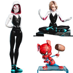 1:12 Action Figure Model Toys Across The Spider-Verse Spider-Gwen & Spider-Ham
