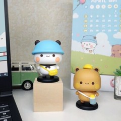 MITAO Sweet Lovely Panda Couple Bubu and Dudu Figure Deco Art Bear Toy Xmas Gift