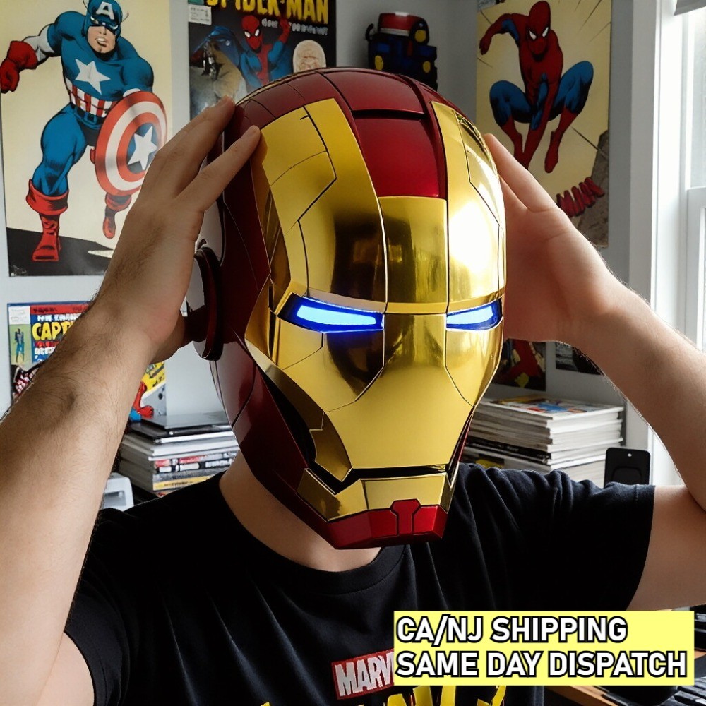 Autoking Iron Man Mask Mk5 1:1 Helmet Wearable Voice Touch Cosplay Props Jarvis