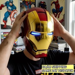 Autoking Iron Man Mask Mk5 1:1 Helmet Wearable Voice Touch Cosplay Props Jarvis