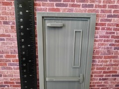 Man Door Model Prop 1/10 Scale Shop Garage Display Diorama Dollhouse Accessory