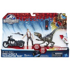 Jurassic World Dino Hybrid Owen Alpha Velociraptor Blue Raptor Action Figure Set