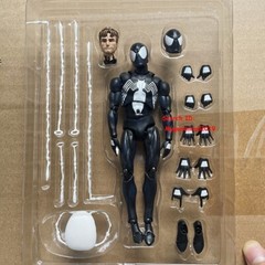 In Stock! MAF147 COMIC Spider-Man Black Venom Suit Action Figure CT Ver New 6in