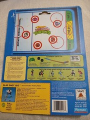 Tmnt Slap Shot Leo Teenage Mutant Turtles Leonardo Bio Card Back Hockey Rink