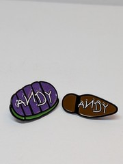 Woody & Buzz Andy Shoe Pin Set Toy Footprint Toy Story 2 NEW