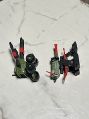 Gi Joe PAC Rat Flame Thrower Machine Gun Lot No Remotes