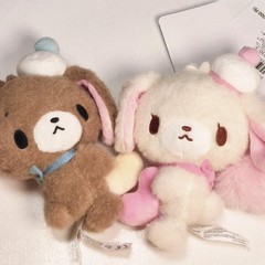 Sanrio Bunny Field Furry Caramel Rabbit Doll Cute Cartoon Sweet Plush Toy Gifts