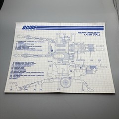 1982 GI Joe Blueprint Instructions Hal Heavy Artillery Laser
