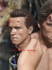 Customized The Terminator 1/3 Battle Damage Head Carving Model Collection Toys