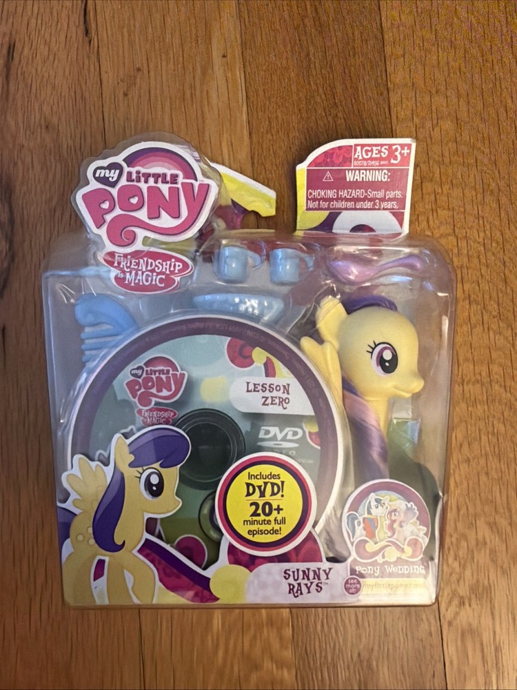 My Little Pony Friendship Is Magic Pony Wedding SUNNY RAYS G4 W/ DVD New!