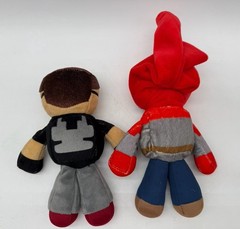 Lot (2) Tube Heroes Plush Exploding TNT & Sky 8″ Stuffed Animal Toys No Tags