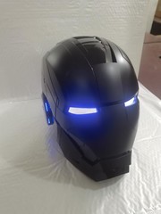 Iron Man Full Black Helmet MK5 1/1 Voice-controlled Wearable Mask Cosplay Prop