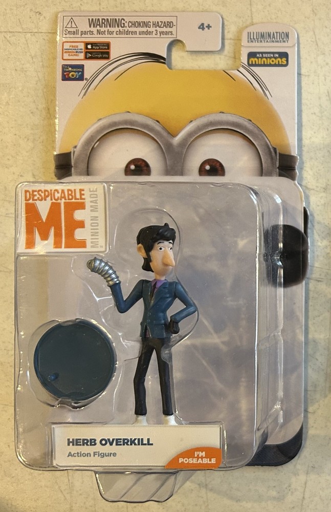 DESPICABLE ME~MINION MADE~HERB OVERKILL FIGURE~THINKWAY TOYS~~FREE S&H