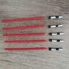 Lot of 5pcs 1:12 Scale Star Wars Red Lightsaber Sword Weapon for 6″ Figure