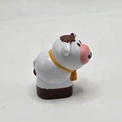 Cow Figure Kids One Size White Brown Spotted Farm Animal Replacement Toy