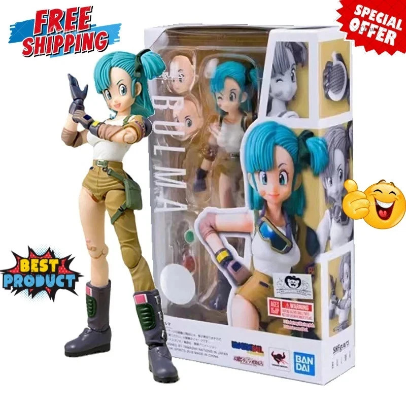 13.5cm Anime Dragon Ball Figures Bulma Goku Action Figure Movable PVC with box