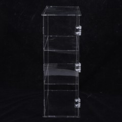 3-Tier Display Case Shelf Dustproof Clear Showcase Holder for Action Figures