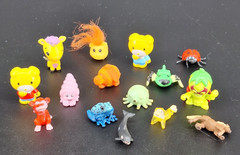 Mixed Lot of 15 Various Miniture Unisex Rubber & Plastic Toy