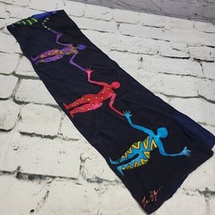 Rainbow Art Community Tribal Scarf Unsex One Size Silky Feel 50″ X 7.5″