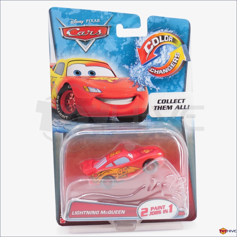 Disney Pixar Cars Lightning McQueen 2014 Color Changers 2 paint jobs- stickered