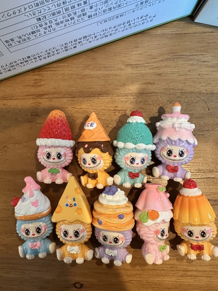 Mini Flocking Figures 5cm Cute Gift DIY Decor Toys Kawaii Desert Series 9pcs set