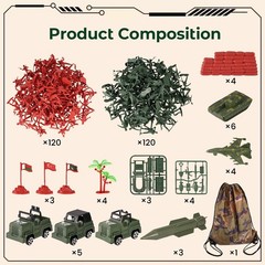 277 PCS Army Men Military Playset, Army Men Toys for Boys 812, Military Soldi…