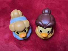 Disney Duckalooz Lot of 2 Just Play Rubber Ducks Belle Cinderella 3” Princess