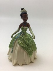 Disney Store Disney Glitter Princess Figures Lot of 2 Snow White Tiana Toy 3.5”