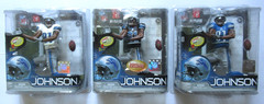 CALVIN JOHNSON MCFARLANE NFL LIONS EXCLUSIVE REGULAR CL VARIANT 3 FIGURE LOT NEW