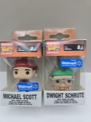 Funko Pocket Pop The Office Michael Scott & Dwight Schrute Keychains New In Box