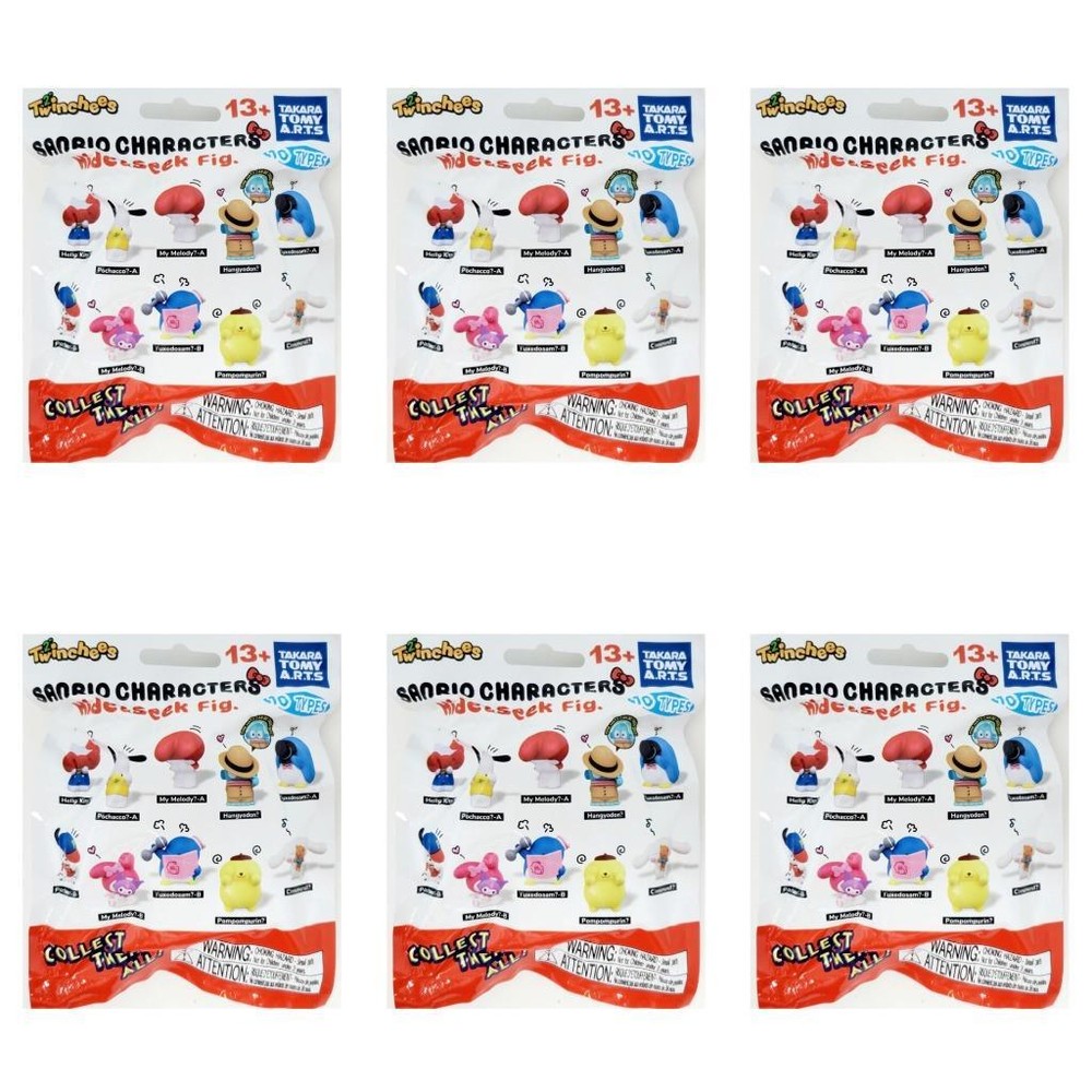 Twinchees Sanrio Characters Hide + Seek 2″ Figures – Lot of 6 Blind Bags