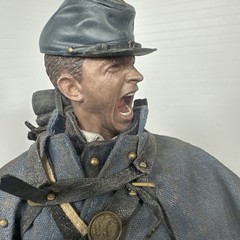1/6 CUSTOM CIVIL WAR UNION “YANKEE” CHARGING INFANTRYMAN MUSKET + OAK STAND