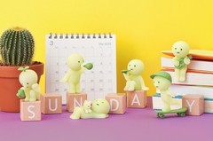 Smiski Glow in The Dark Figure, Sunday Series, Random Style, 1 Pack Blind Box