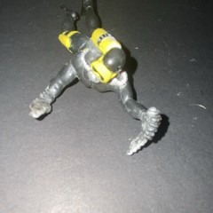 Black, Yellow & Gray Plastic Action Figure Toy – Diver Character Figure