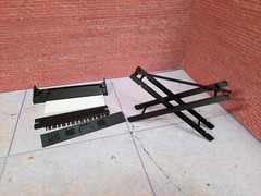 Keyboard with Stand Model Prop 1/10 scale Action Figure Dollhouse Accessory