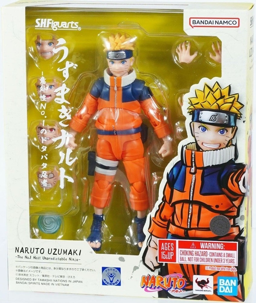 S.H.Figuarts Naruto Uzumaki No.1 Most Unpredictable Hyperactive Ninja BANDAI NEW