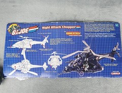 GI Joe Night Attack Chopper 2002 Hasbro Sound Attack Helicopter Vehicle