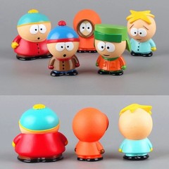 6cm 5PCS South Park Action Figure Set PVC Cartoon Model Toy Gift for Kids