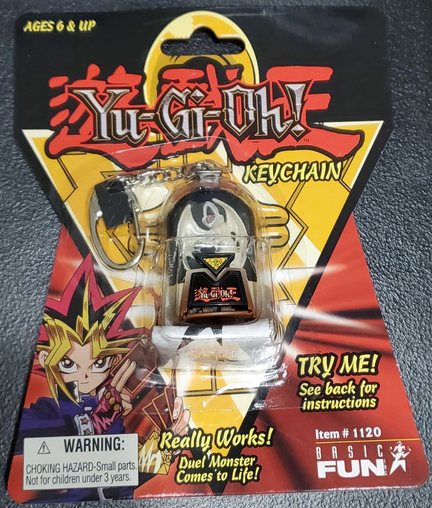 Yu-Gi-Oh! Series 1 Duel Monster Spin Keychain Blue-Eyes White Dragon 1996 – NEW
