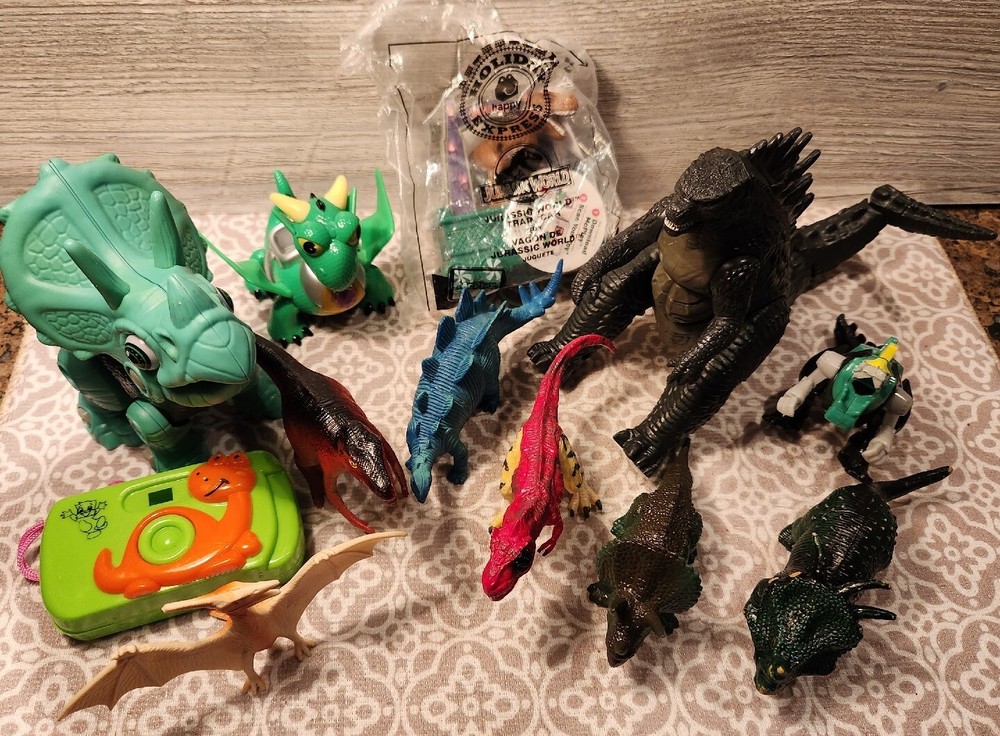 GODZILLA tail whip, DRAGONS, DINOSAURS Lot Of 12