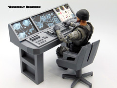 Custom 1:12 Mission Control Radar Panel w/ Operator Chair Diorama Prop Set TYPE1