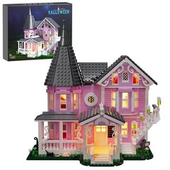 Pink Palace House Building Set with Lights, Halloween Haunted One Size