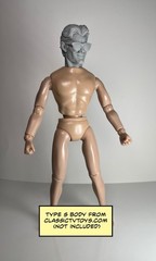 Mr. Muscles Man Custom Action Figure Head 1:9 or 1:6 Mego