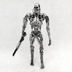 New 7″ Terminator 2 Judgment Day T-800 Endoskeleton Arnold PVC Action Figure –