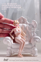 1/12 Female Seamless Body Flexible Pale Medium Bust For 6″ Action Figure Doll