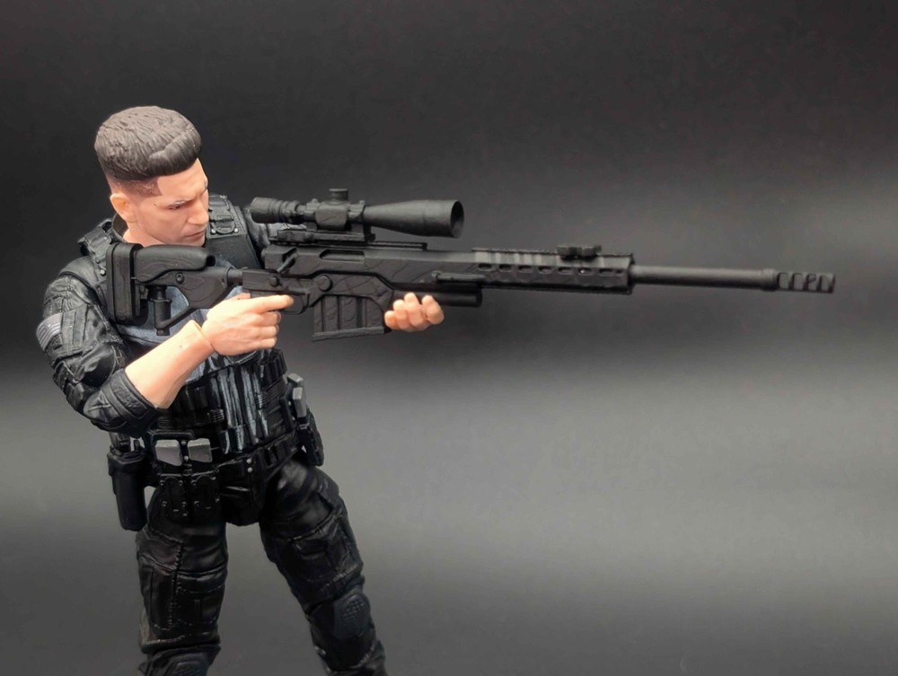 1/12 scale 3D printed heavy sniper rifle for classified valaverse marvel legends