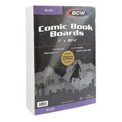 100 Pack – BCW Silver Age Comic Book Backer Boards Acid Free 24PT 7″ X 10 1/2″